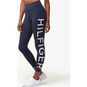 NWT Tommy Hilfiger High Rise Logo Leggings-Navy
